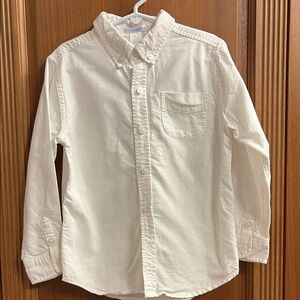 Janie and Jack Boys' classic White Button Down Shirt. size 6